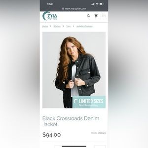 Zyia Black Jean Jacket